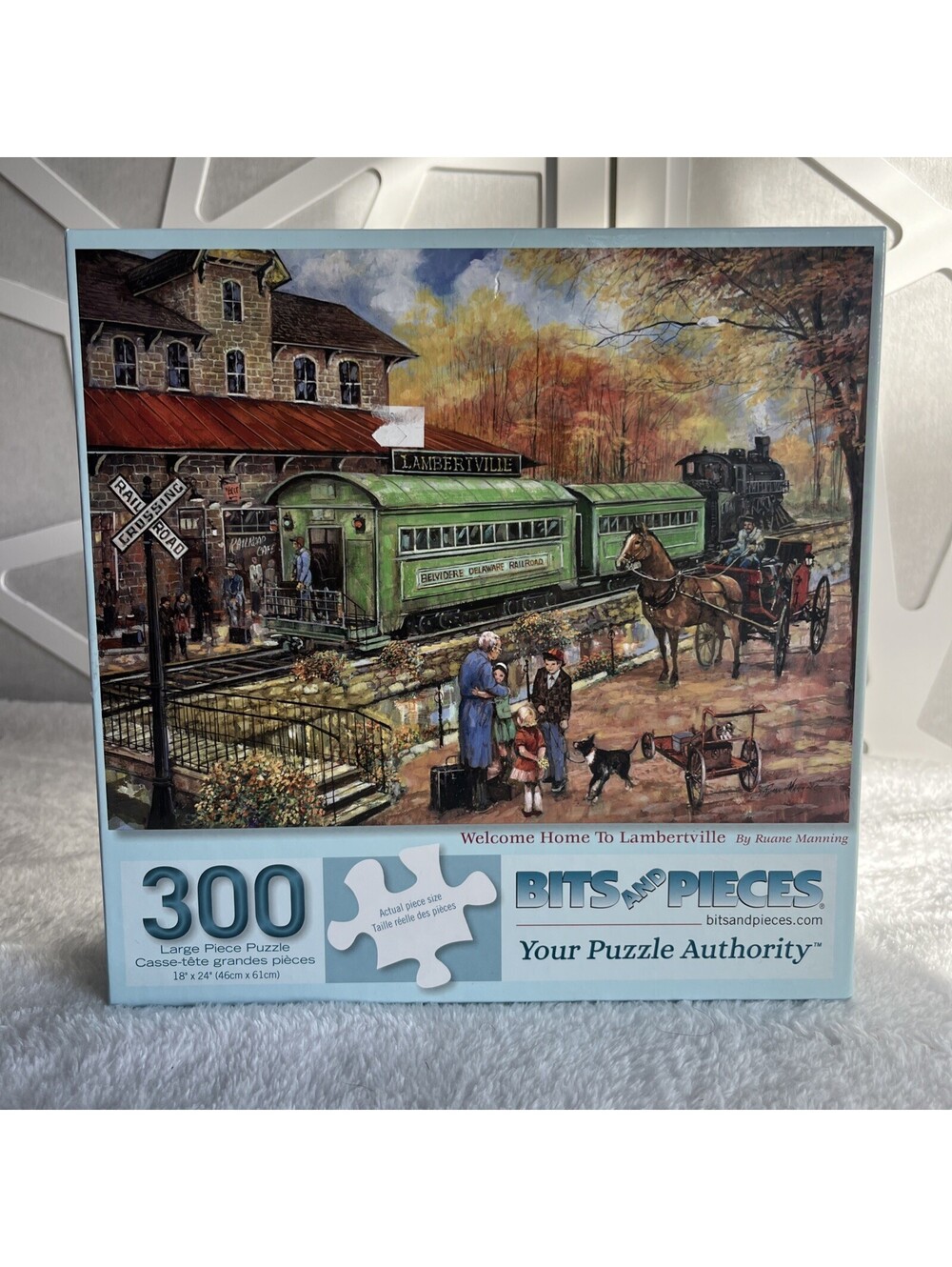 WELCOME HOME TO LAMBERTVILLE Bits and Pieces 300 Piece Jigsaw Puzzle Train